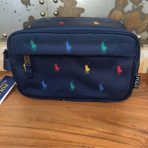 Polo Ralph Lauren Polo AOP Multicolored Pony  Dopp Kit NWT